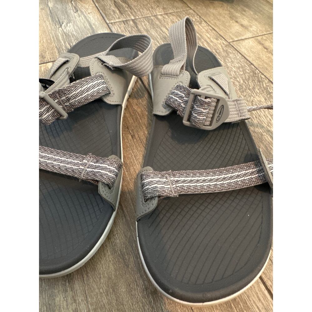 Chaco Lowdown Gray Adjustable Strap Flat Sandal S… - image 3